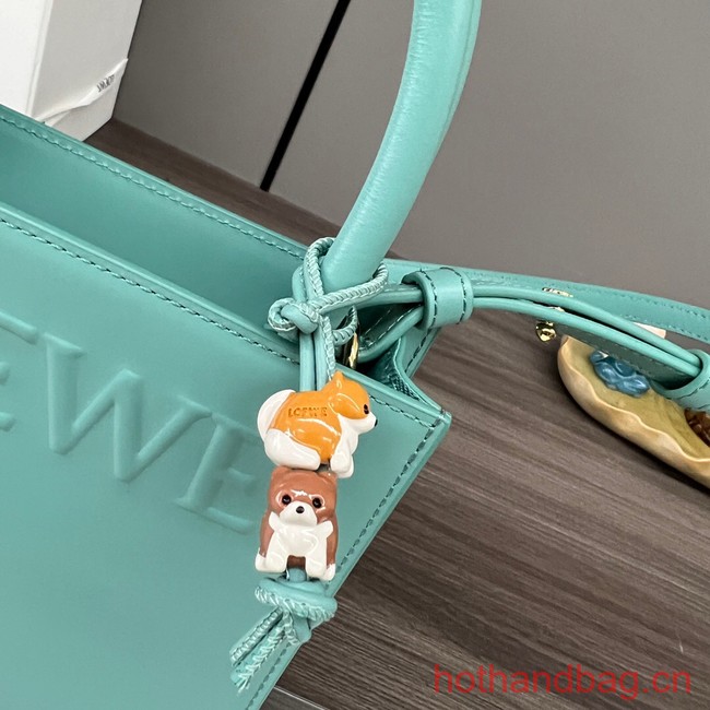 Loewe Original Leather Shoulder Handbag 652307 sky blue