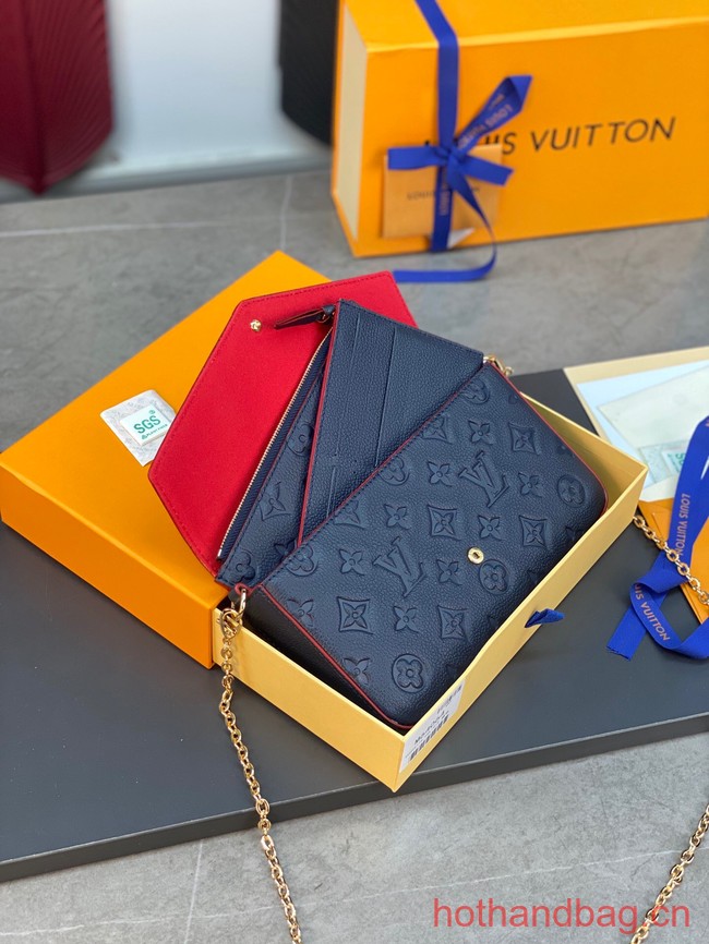 Louis Vuitton Monogram Empreinte Multi Pochette Felicie M81359 dark blue