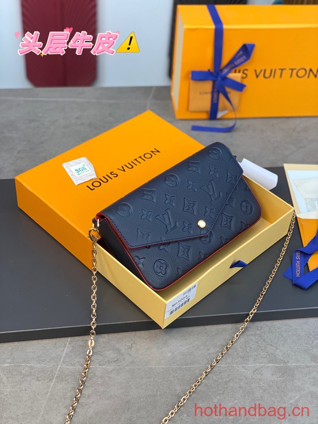 Louis Vuitton Monogram Empreinte Multi Pochette Felicie M81359 dark blue