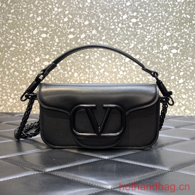 VALENTINO GARAVANI MINI LOCO Calf leather Shoulder Bag 1W2B0G black