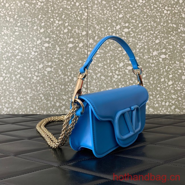 VALENTINO GARAVANI MINI LOCO Calf leather Shoulder Bag 1W2B0K Sapphire blue