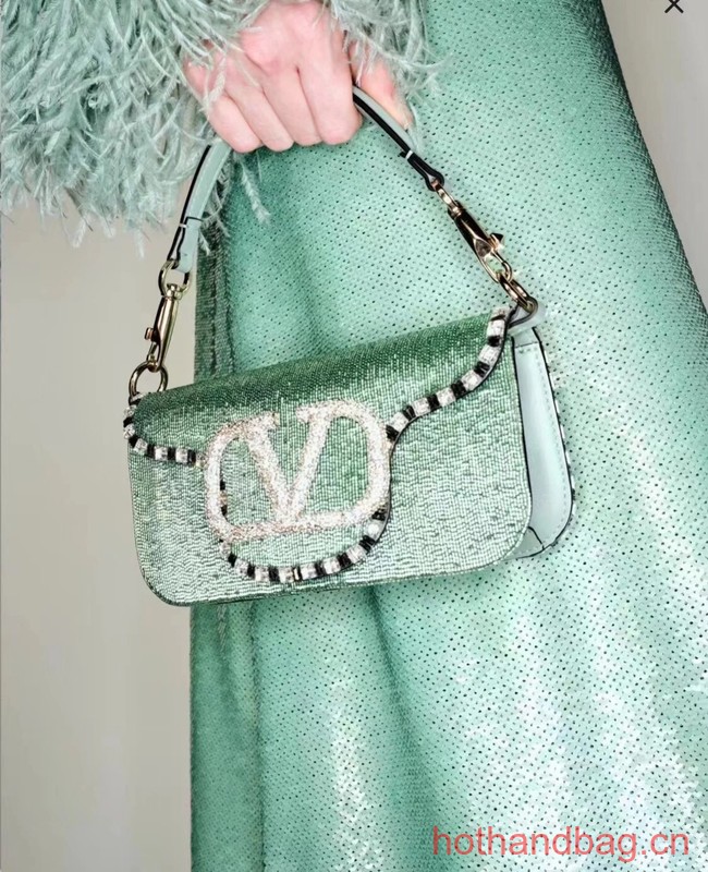 VALENTINO V-logo MINI LOCO bag beads 5032B light blue