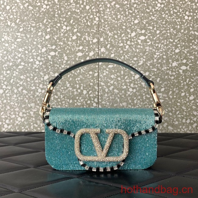 VALENTINO V-logo MINI LOCO bag beads 5032B light blue