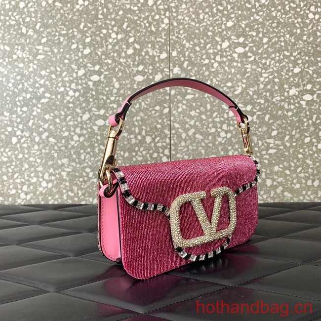 VALENTINO V-logo MINI LOCO bag beads 5032B pink