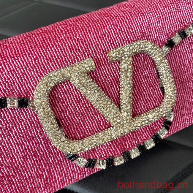 VALENTINO V-logo MINI LOCO bag beads 5032B pink