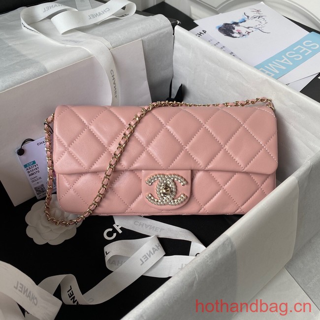 Chanel MINI FLAP BAG AS3791 light pink