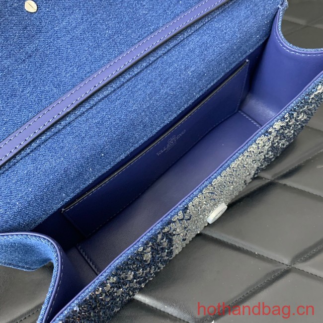 VALENTINO GARAVANI Loco Calf leather bag 2B0K3C blue