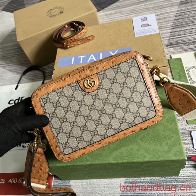 GUCCI SHOULDER BAG WITH DOUBLE G 710861 brown