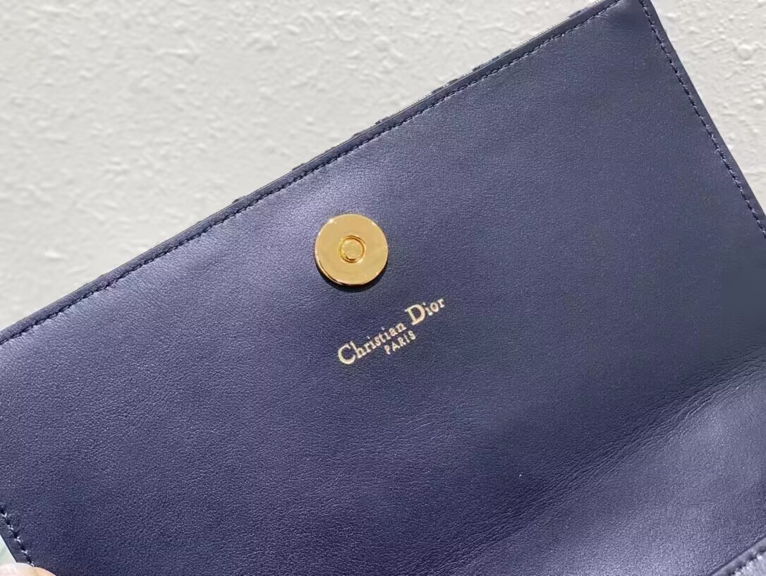 Dior CD SIGNATURE MINI BAG Blue Oblique Jacquard S2209U