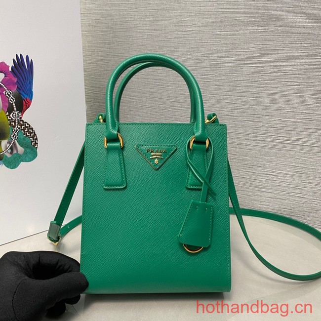 Prada Saffiano leather handbag 1BA358 green