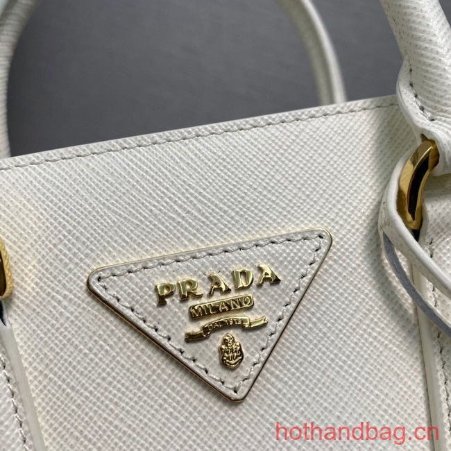 Prada Saffiano leather handbag 1BA358 white