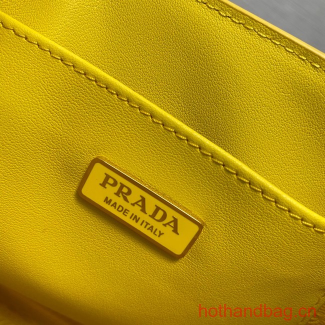Prada Saffiano leather handbag 1BA358 yellow