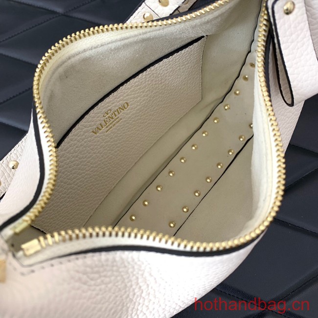 VALENTINO grain calfskin leather bag 0313 white