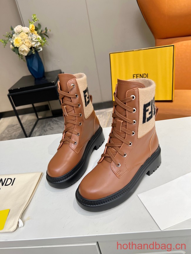 Fendi graphy leather biker boots 93705-6