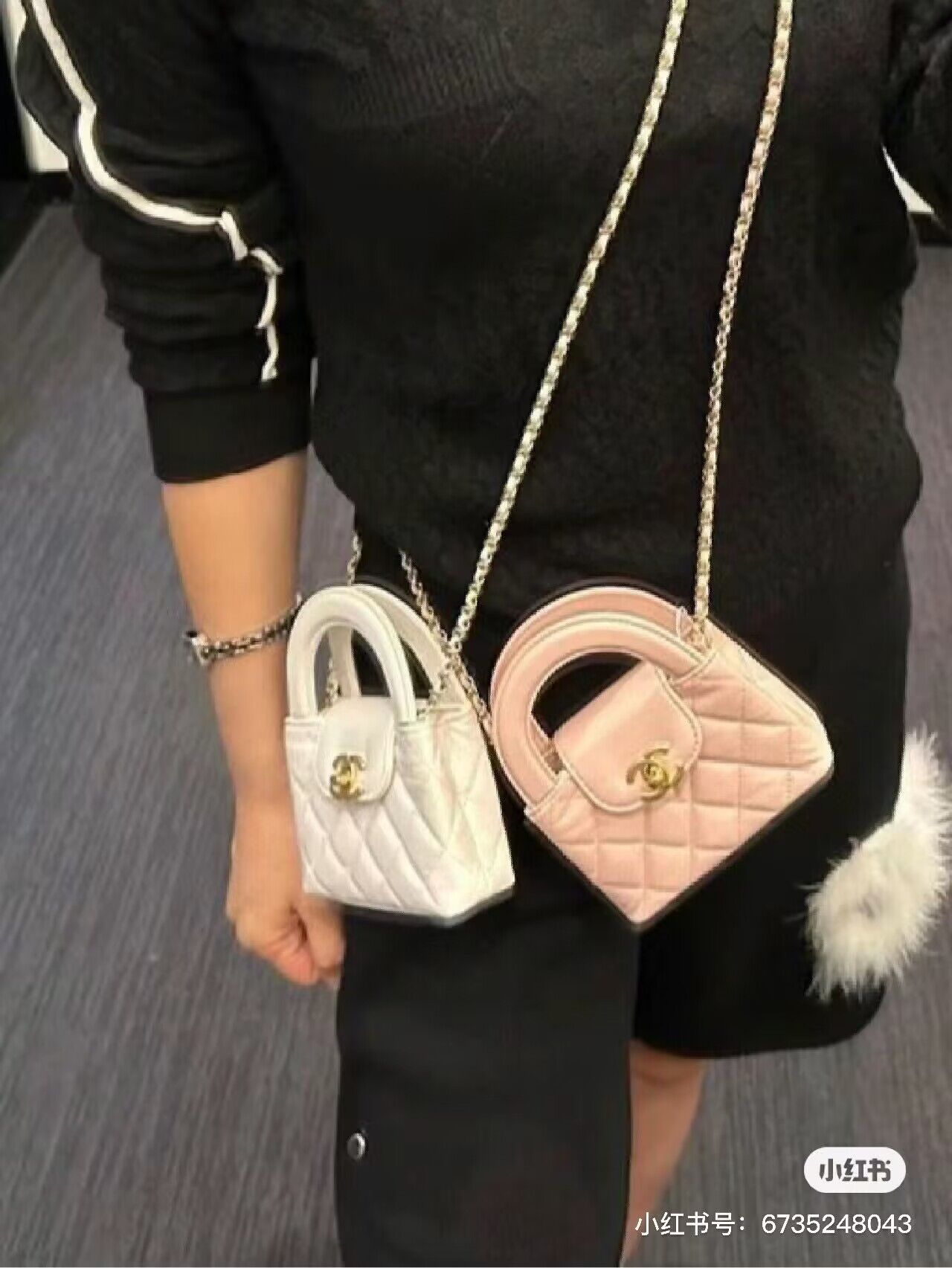Chanel 23k Vintage Kelly Original Leather Top Handle Bag AS4416 Light Pink