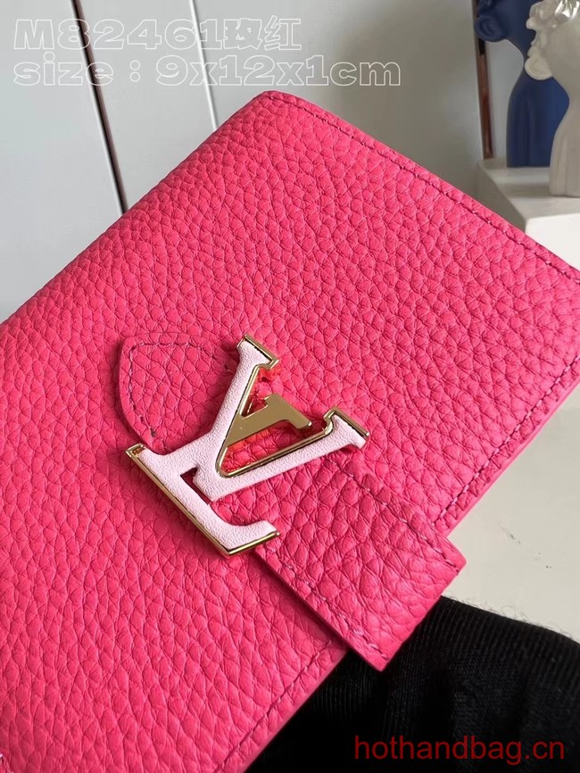 Louis Vuitton Vertical Compact Wallet M82461 Dragon Fruit Pink