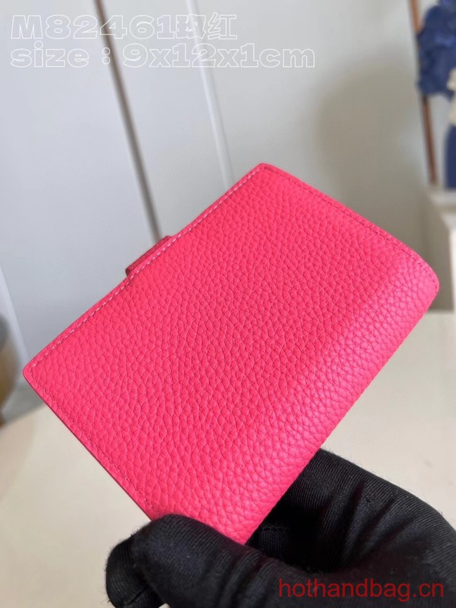 Louis Vuitton Vertical Compact Wallet M82461 Dragon Fruit Pink