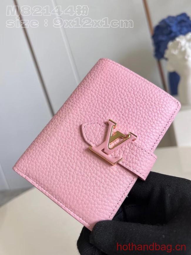 Louis Vuitton Vertical Compact Wallet M82461 Pink