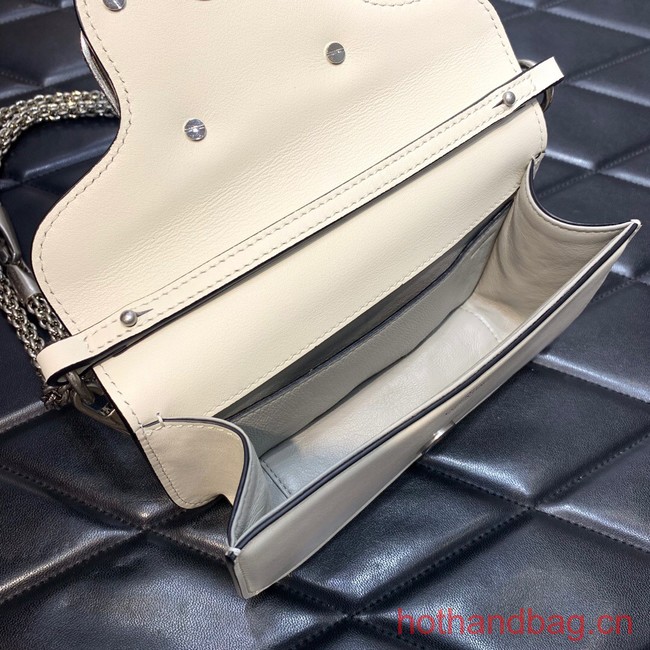 VALENTINO GARAVANI MINI LOCO Calf leather Shoulder Bag 1W2B0K white