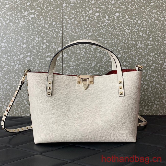VALENTINO grain calfskin leather bag 0044 white