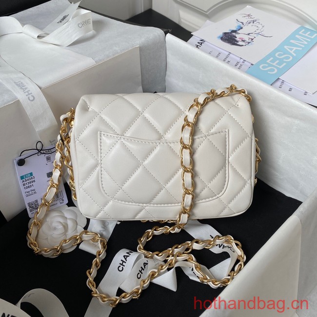 Chanel SMALL FLAP BAG AS4263 WHITE