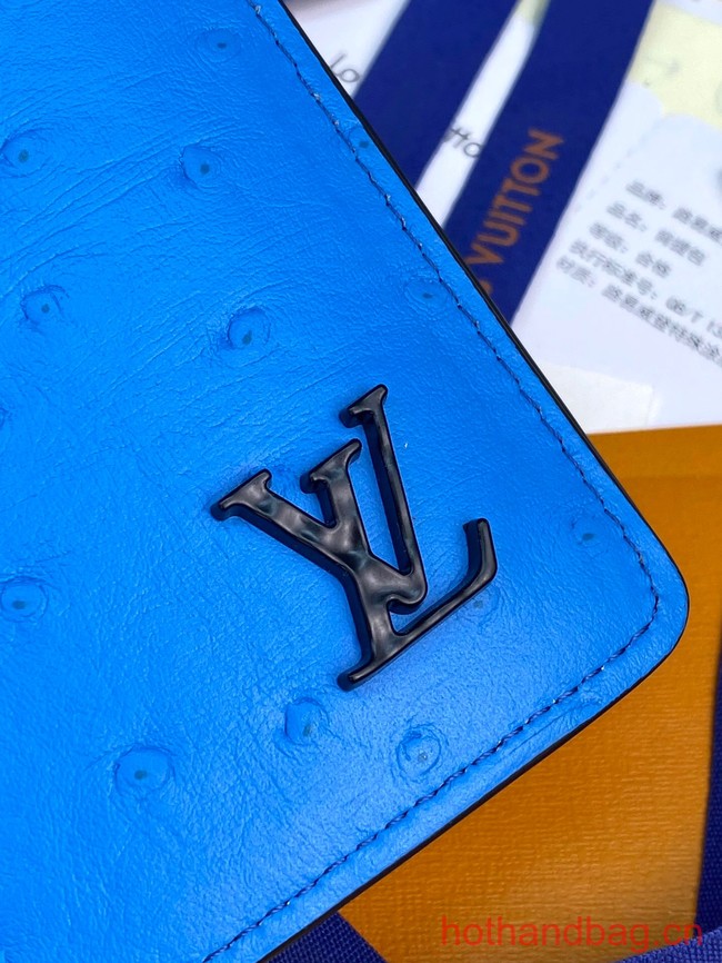 Louis Vuitton BRAZZA WALLET N82509 blue