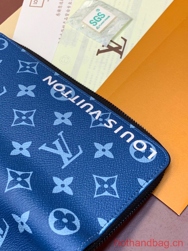 Louis Vuitton Zippy Vertical Wallet M82799 Blue