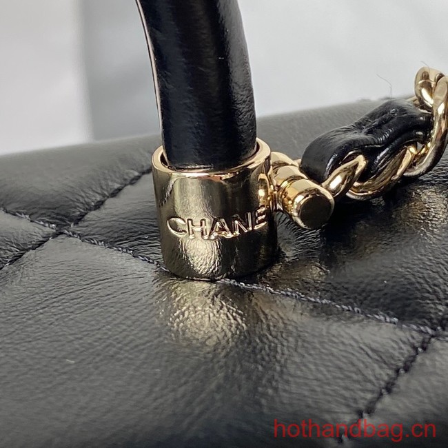 Chanel SMALL FLAP BAG WITH TOP HANDLE AS4469 black
