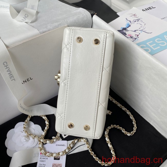Chanel SMALL FLAP BAG WITH TOP HANDLE AS4469 white