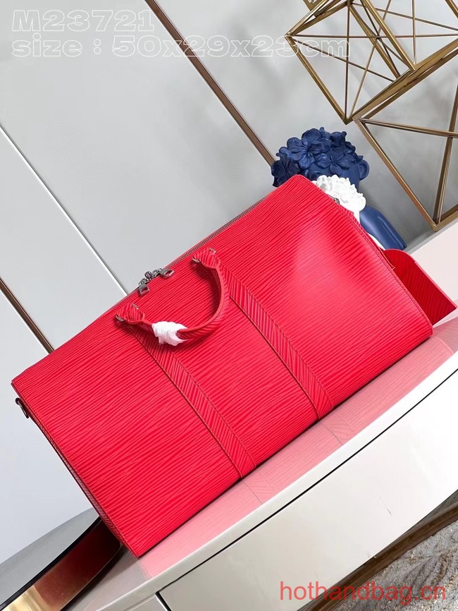 Louis Vuitton Keepall Bandouliere 50 M23721 Vermillion Red