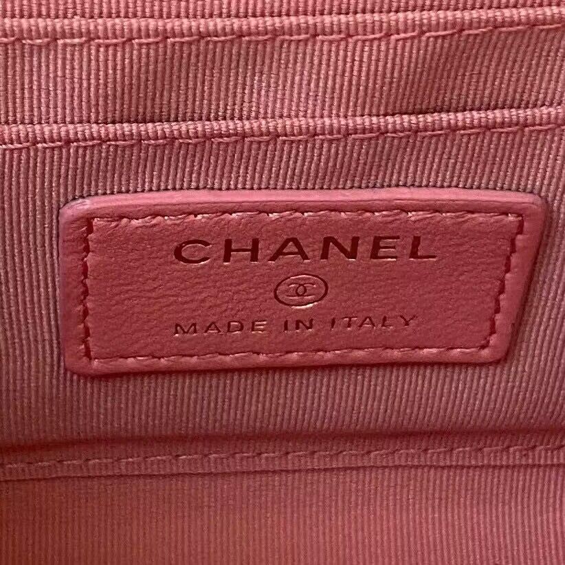 CHANEL 22B Kelly Pearl Top Handle Bag AP3513 Pink