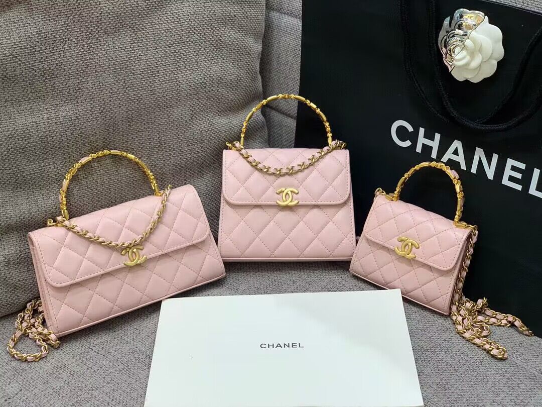 CHANEL 22B Kelly Top Handle Bag AP2945Y Pink