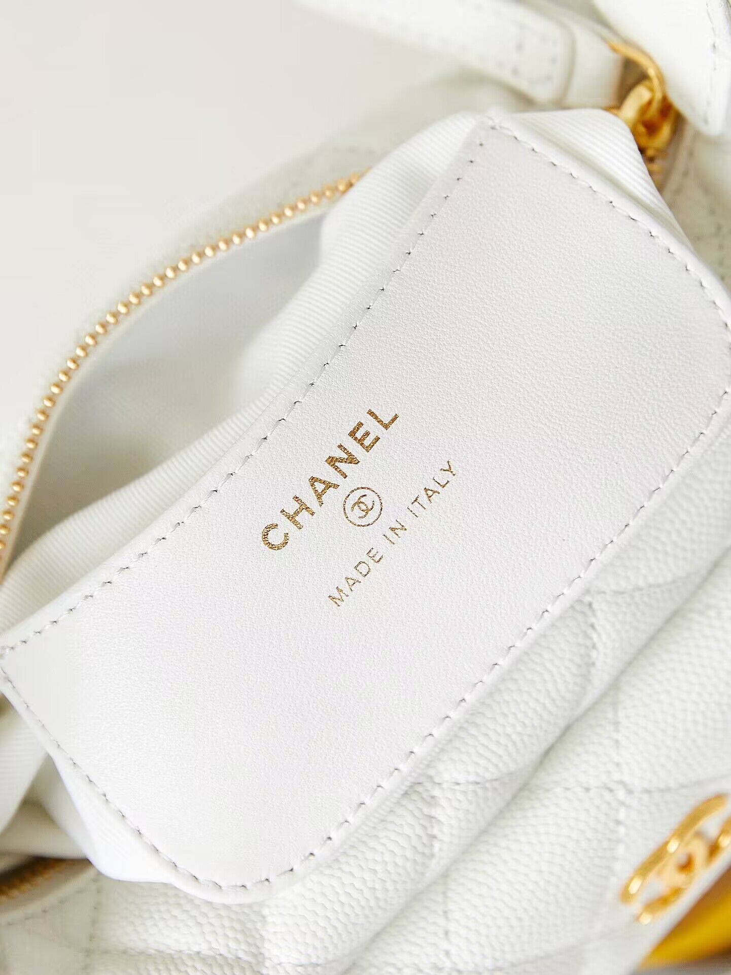 Chanel Caviar Quilted Polly Pocket AP3467 White