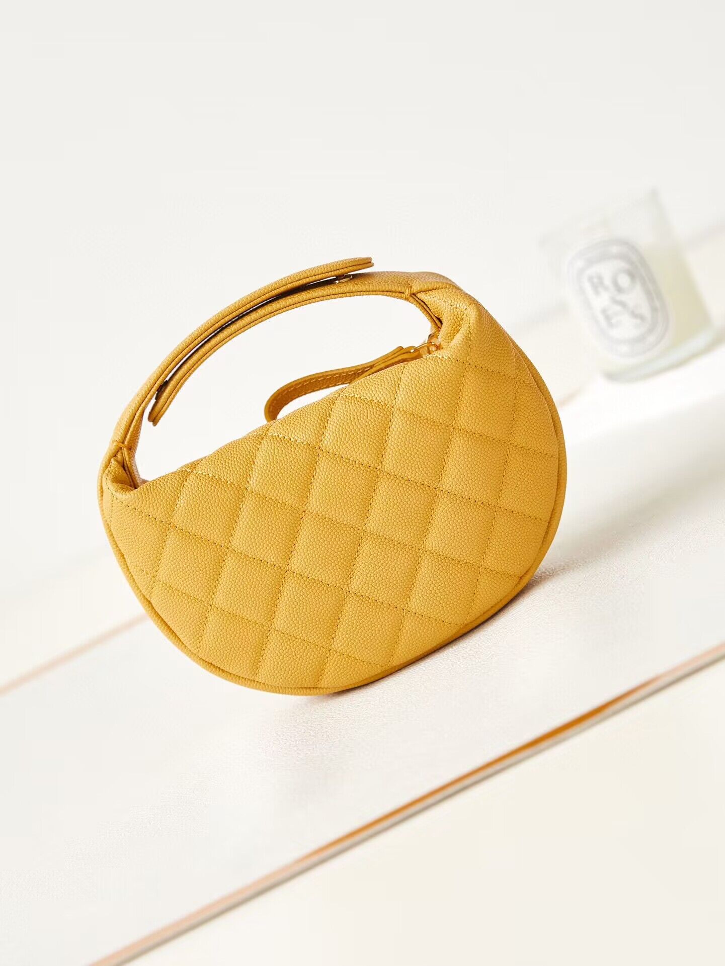 Chanel Caviar Quilted Polly Pocket AP3467 Yellow
