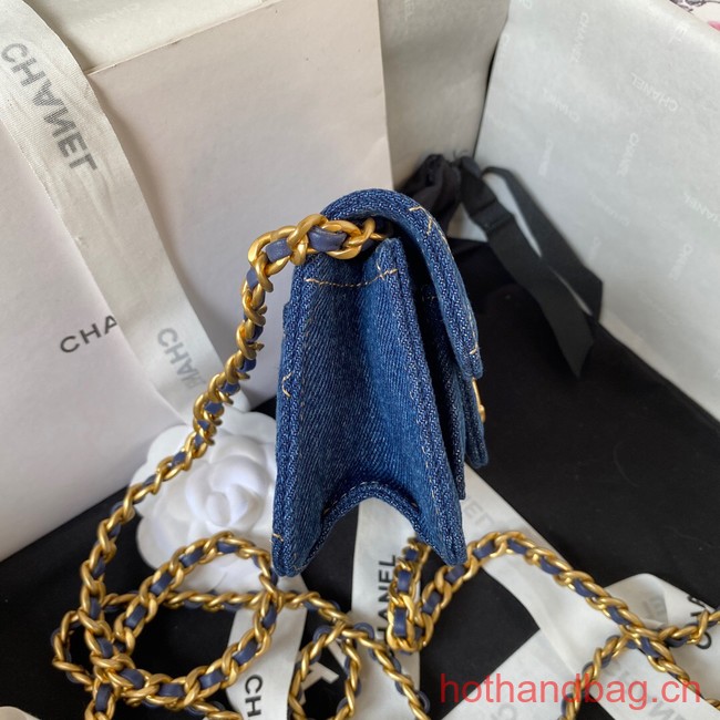 Chanel MINI FLAP BAG Denim AP4052 Blue