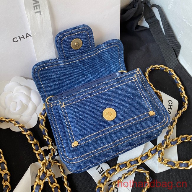 Chanel MINI FLAP BAG Denim AP4052 Blue