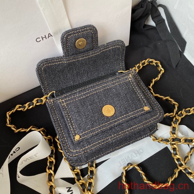 Chanel MINI FLAP BAG Denim AP4052 Royal Blue
