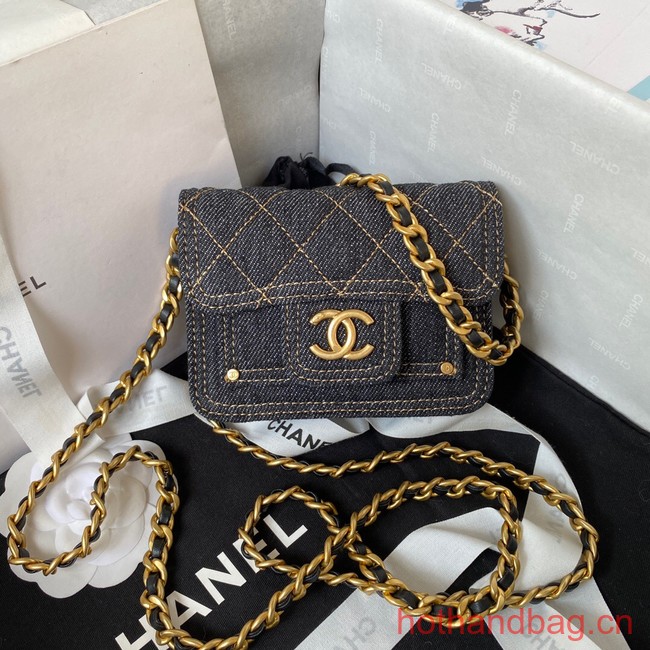 Chanel MINI FLAP BAG Denim AP4052 Royal Blue