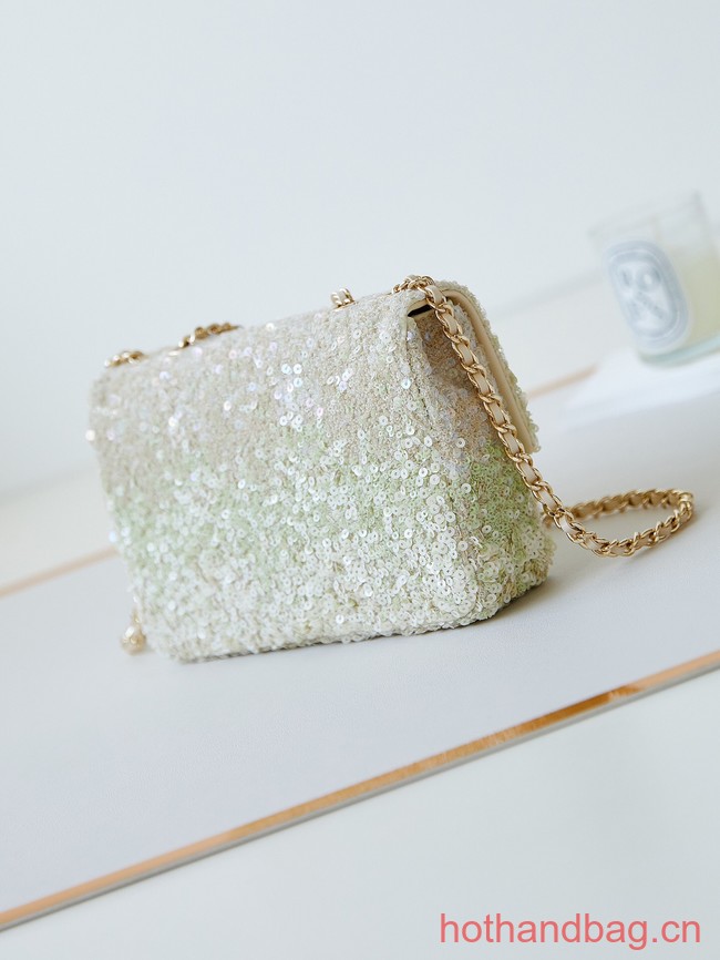 Chanel SMALL FLAP BAG AS3965 green