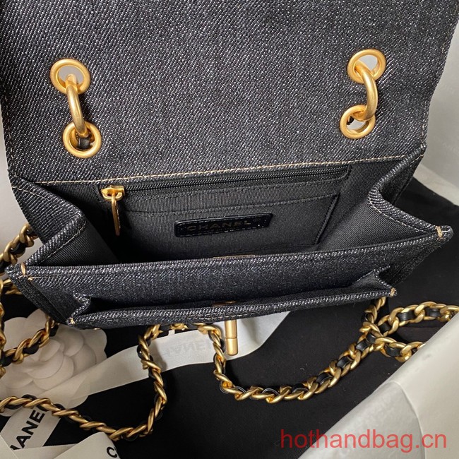 Chanel SMALL FLAP BAG Denim AS4051 Royal Blue