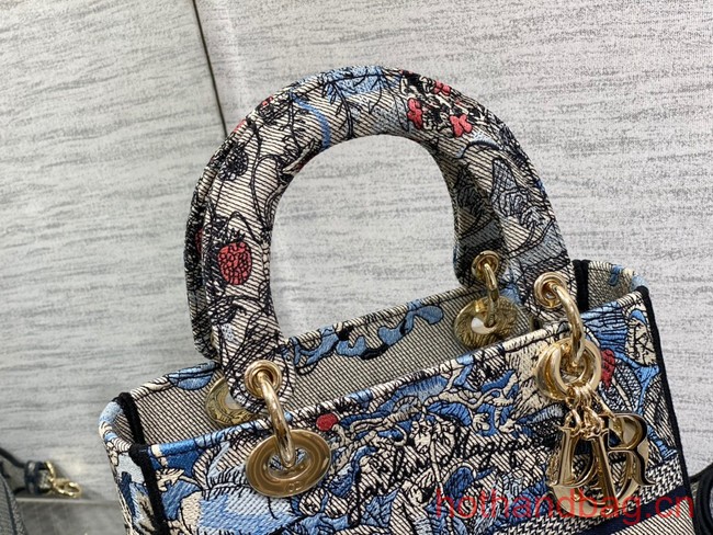 Dior MEDIUM LADY D-LITE BAG Embroidery M0565OE-1