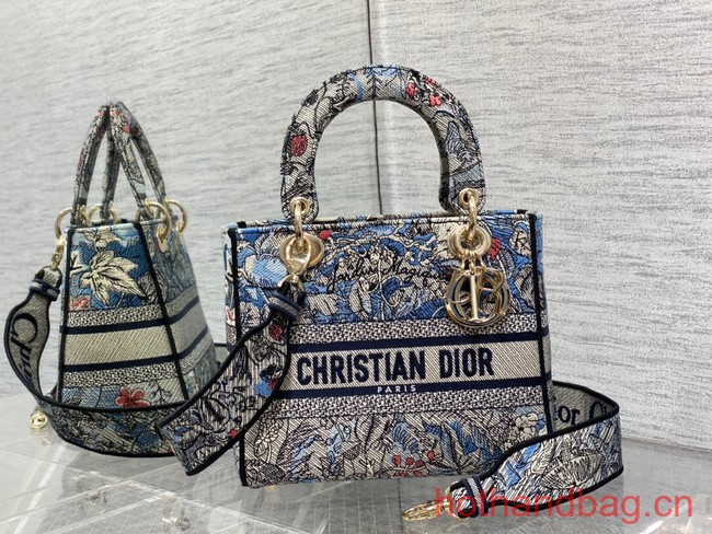 Dior MEDIUM LADY D-LITE BAG Embroidery M0565OE-1