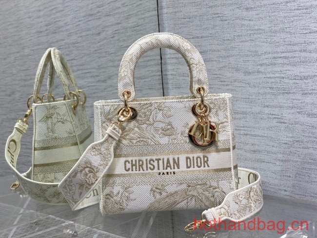 Dior MEDIUM LADY D-LITE BAG Embroidery M0565OE-4
