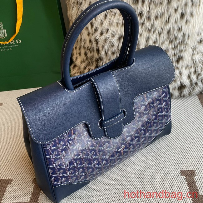 Goyard Calfskin Leather Tote Bag 20300 dark blue