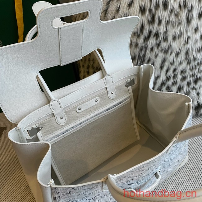 Goyard Calfskin Leather Tote Bag 20300 white