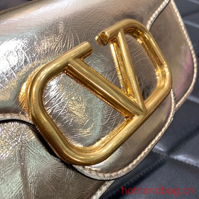 VALENTINO GARAVANI MINI LOCO Calf leather Shoulder Bag 1W2B0K light gold