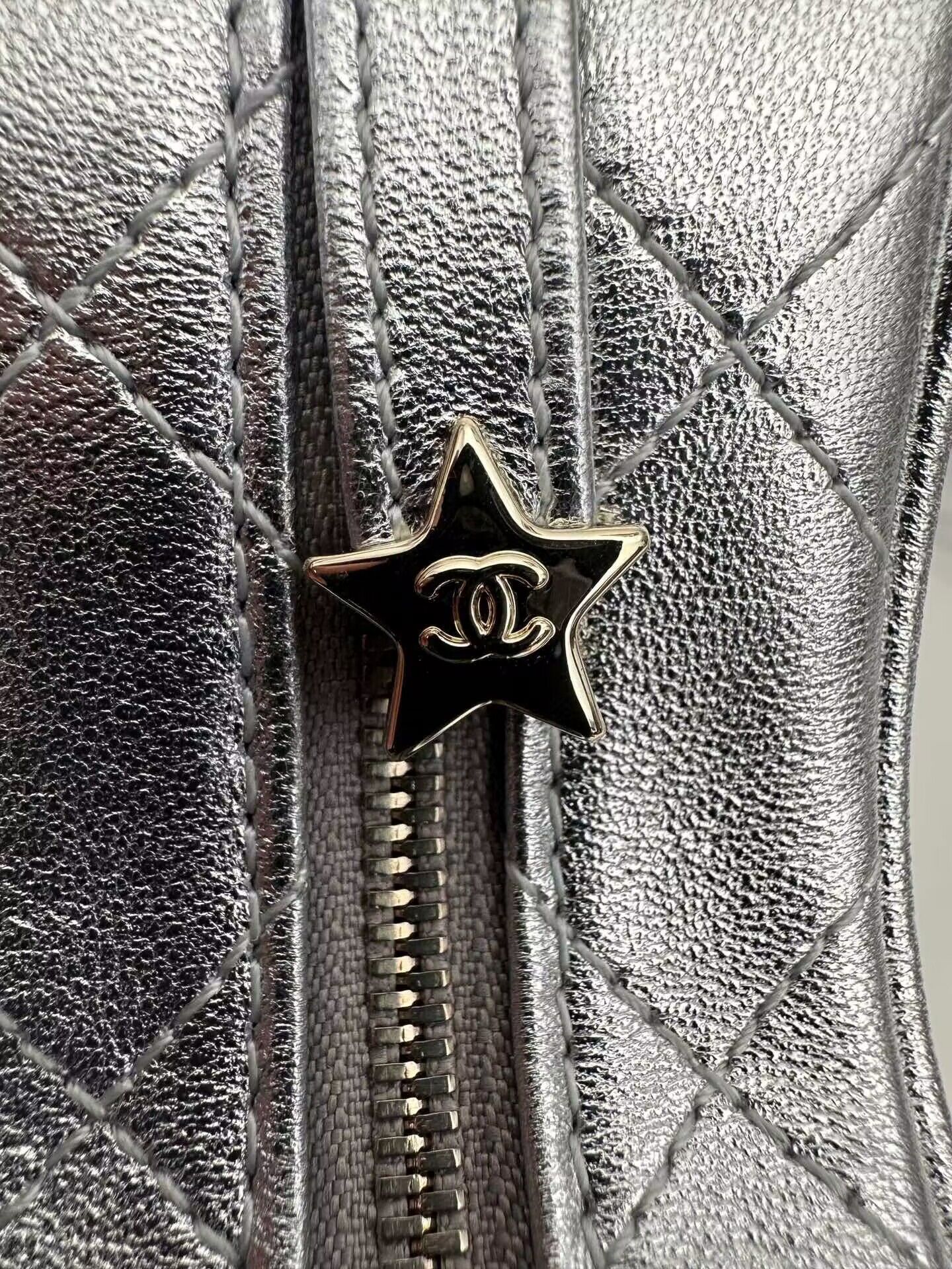 Chanel 24C Original Leather Star Bag AS4579 Silver