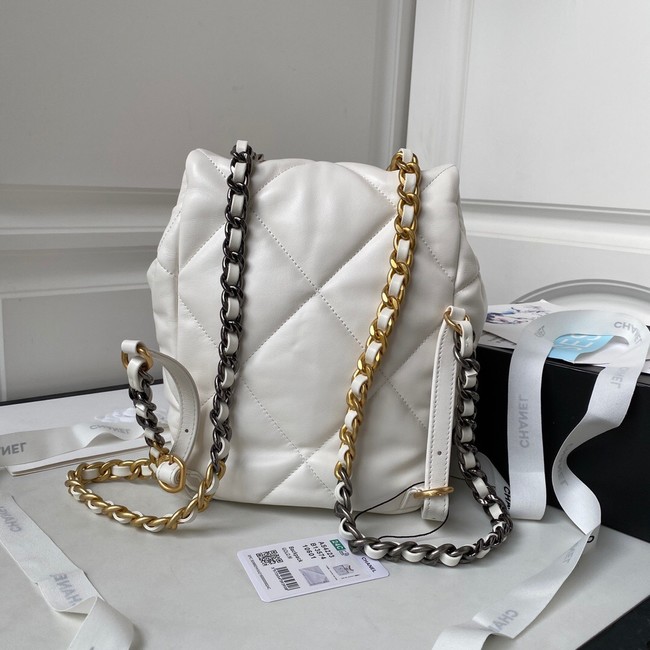 CHANEL 19 BACKPACK AS4223 white