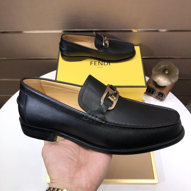 Fendi Mens FF Squared leather loafers 93833-1