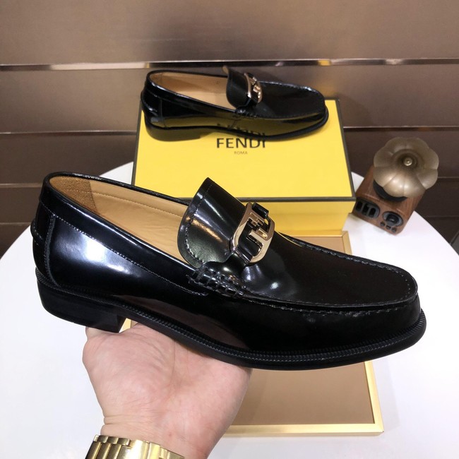 Fendi Mens FF Squared leather loafers 93833-2